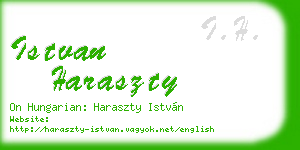 istvan haraszty business card